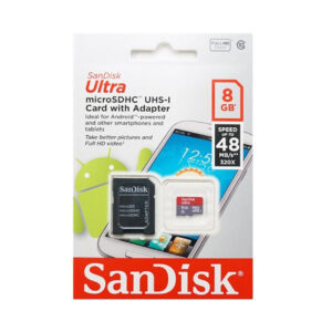 SanDisk Ultra 8GB microSDHC Card with Adapter: 48MB/s Speed