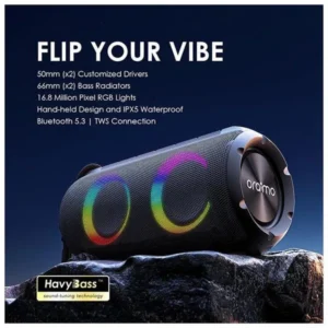 Oraimo Rover Speaker: Flip Your Vibe with Heavy Bass and IPX7 Waterproofing